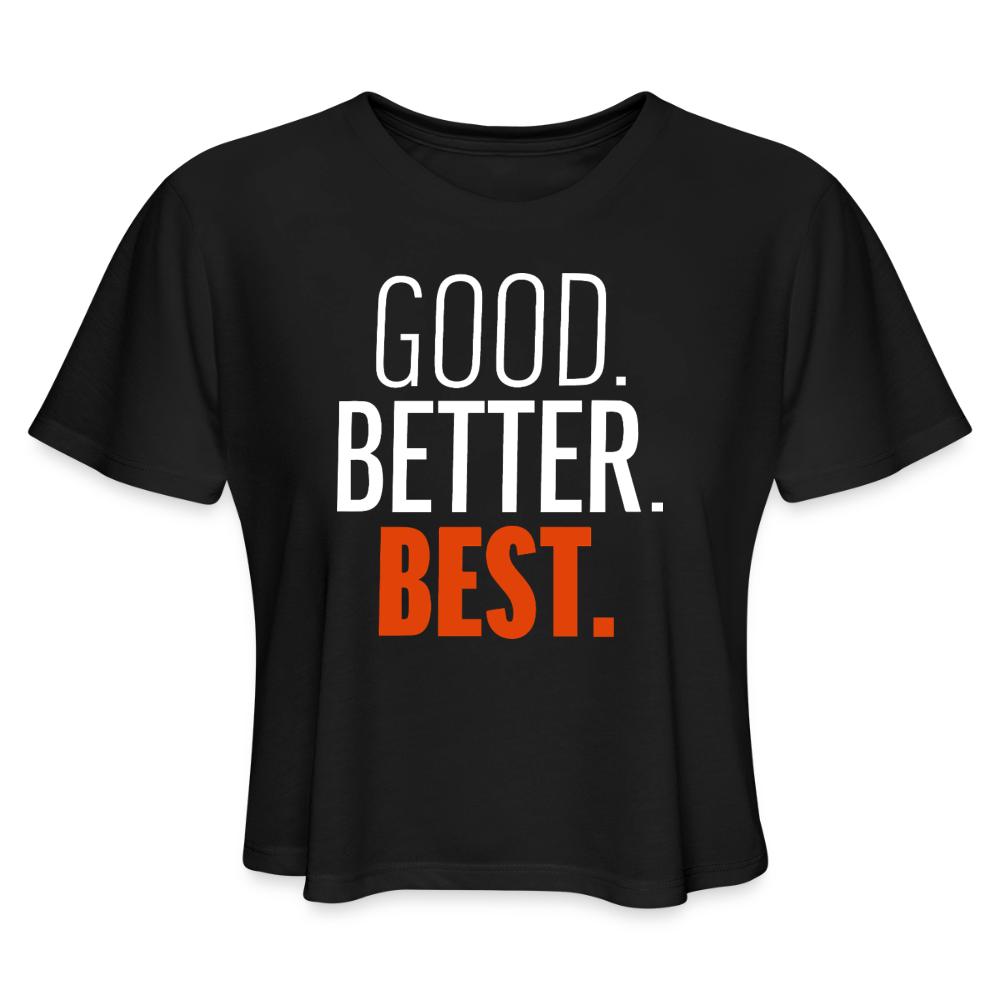 Good Better Best Bears - Women's Cropped T-Shirt black
