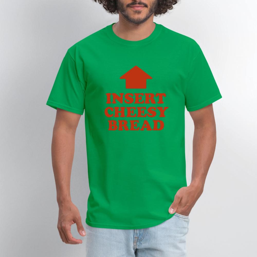 Insert Cheesy Bread - Men's T-Shirt bright green