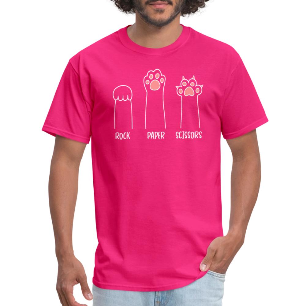Rock Paper Scissors - Men's T-Shirt fuchsia