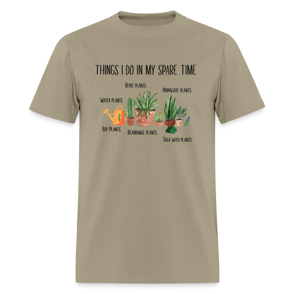 Things I Do In My Spare Time Plant Funny Gardener - Men's T-Shirt khaki