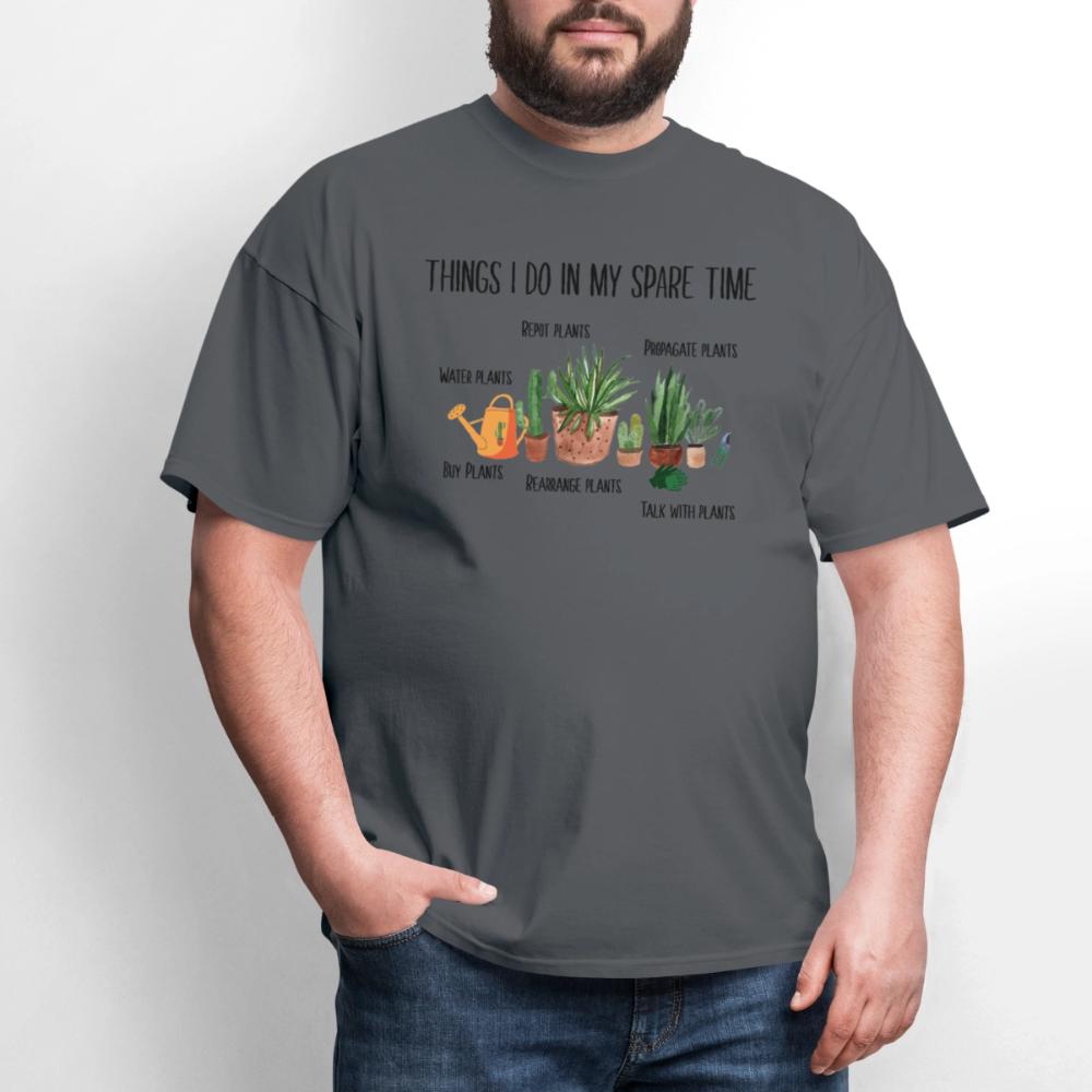 Things I Do In My Spare Time Plant Funny Gardener - Men's T-Shirt charcoal