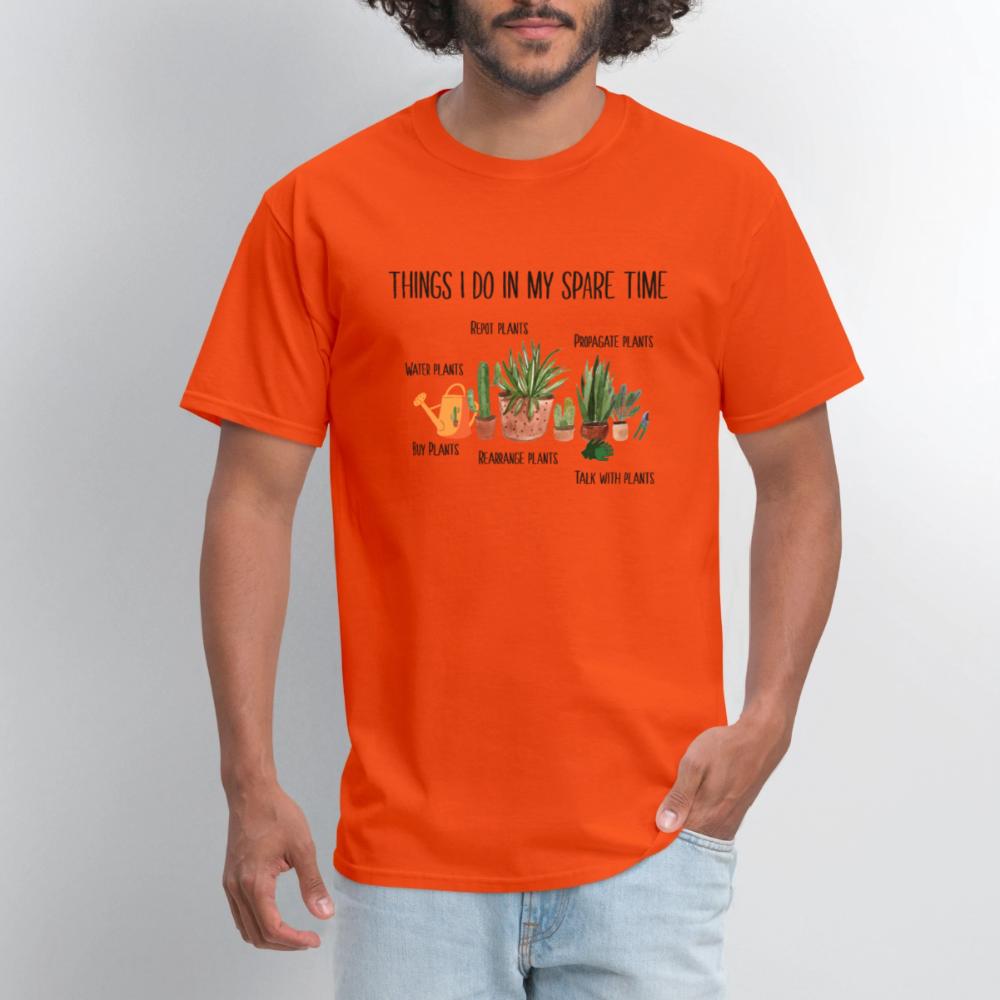 Things I Do In My Spare Time Plant Funny Gardener - Men's T-Shirt orange