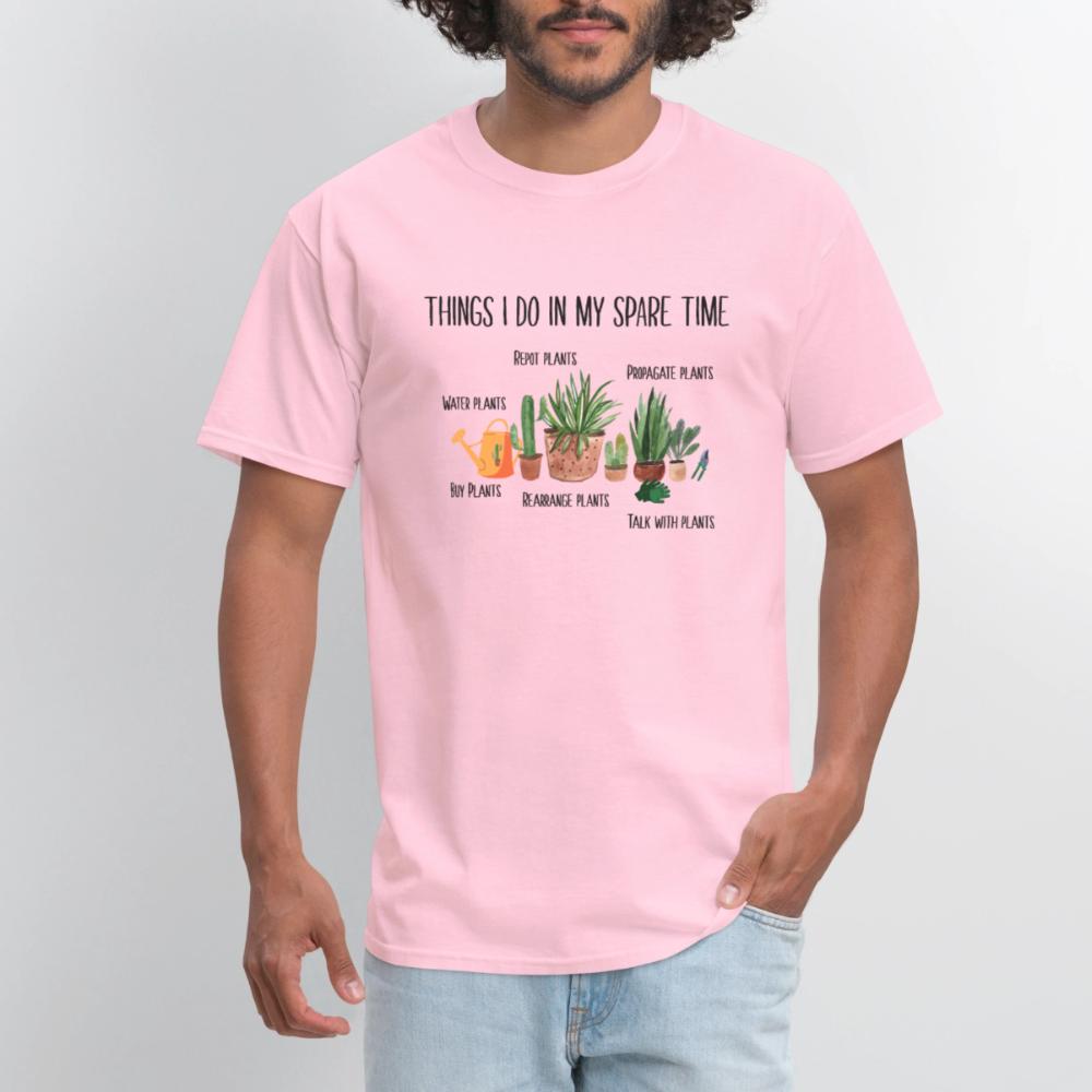 Things I Do In My Spare Time Plant Funny Gardener - Men's T-Shirt pink