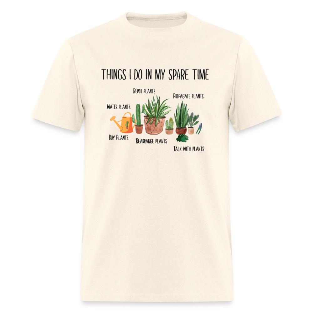 Things I Do In My Spare Time Plant Funny Gardener - Men's T-Shirt sweet cream heather