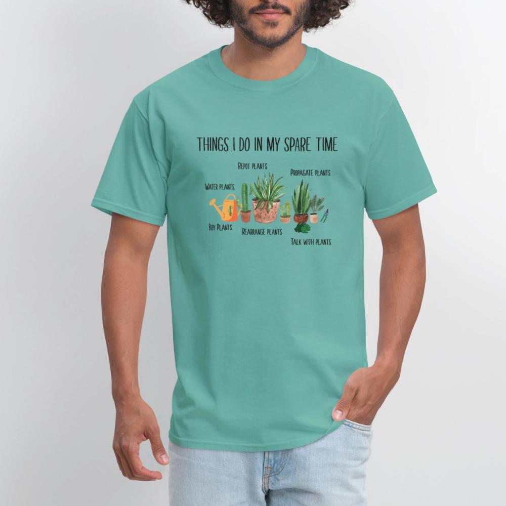 Things I Do In My Spare Time Plant Funny Gardener - Men's T-Shirt aquatic