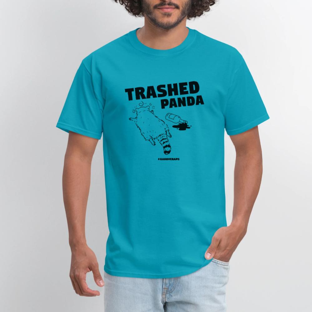Trashed Panda - Men's T-Shirt turquoise